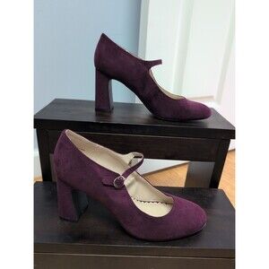 NWOB Charter Club Felicityy Mary Jane's Wine/Purple Buckle Block Heels Size 8M